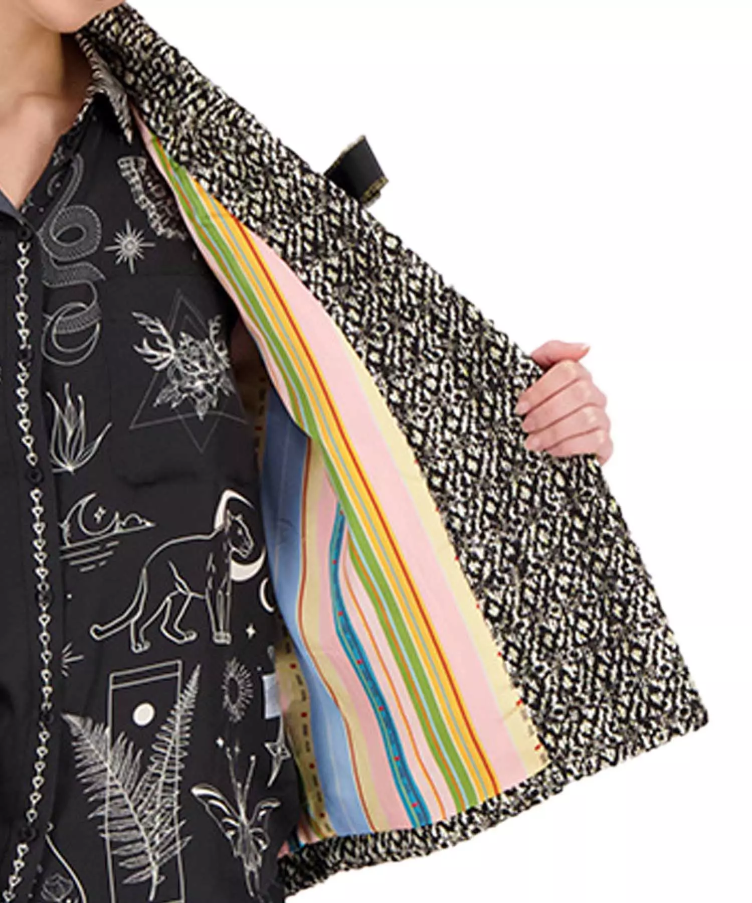 Me369 Jacke Amanda in schwarz-weiss