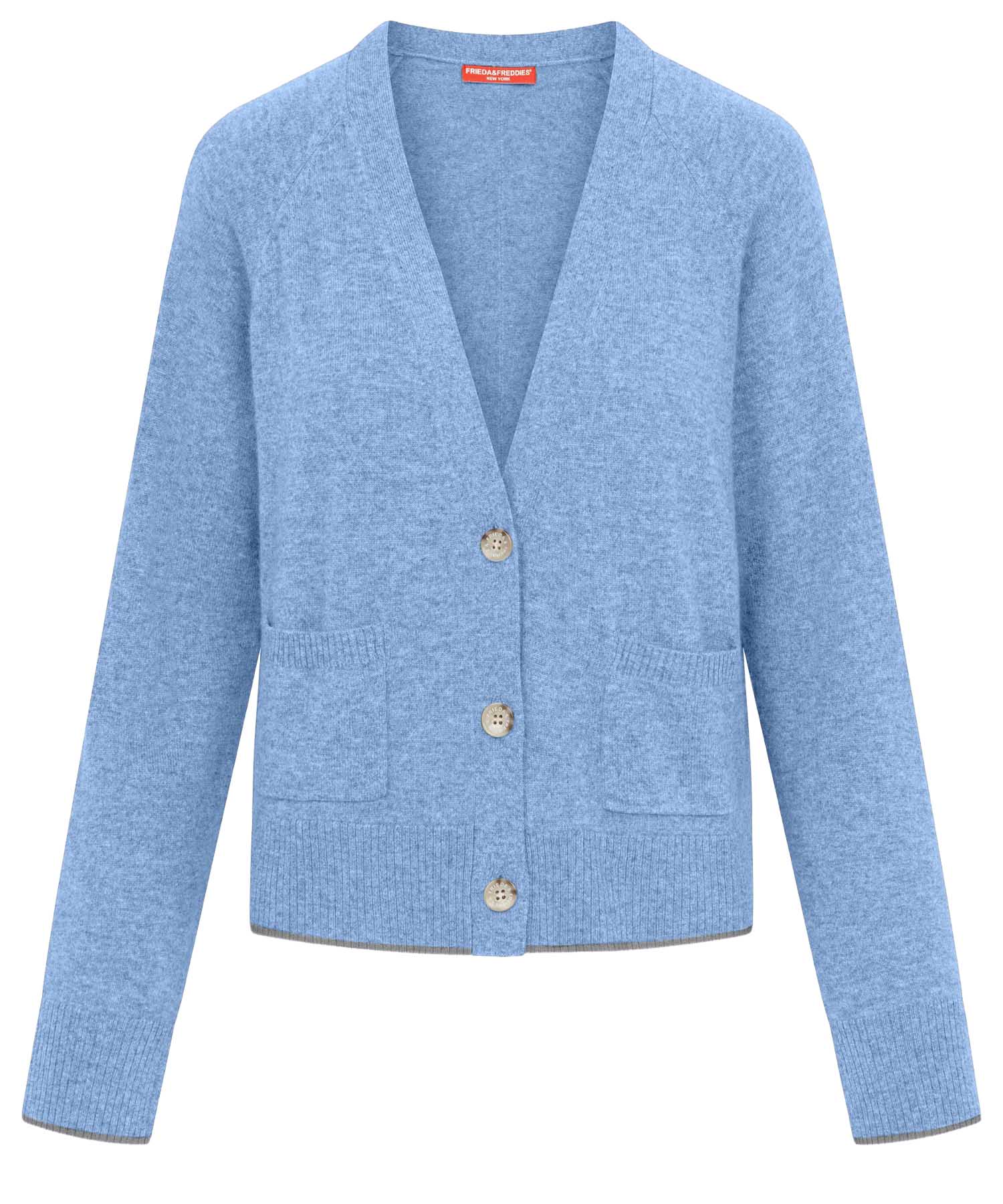 Frieda & Freddies Cardigan aus Wolle & Cashmere in Blue | Modehaus Wörmann