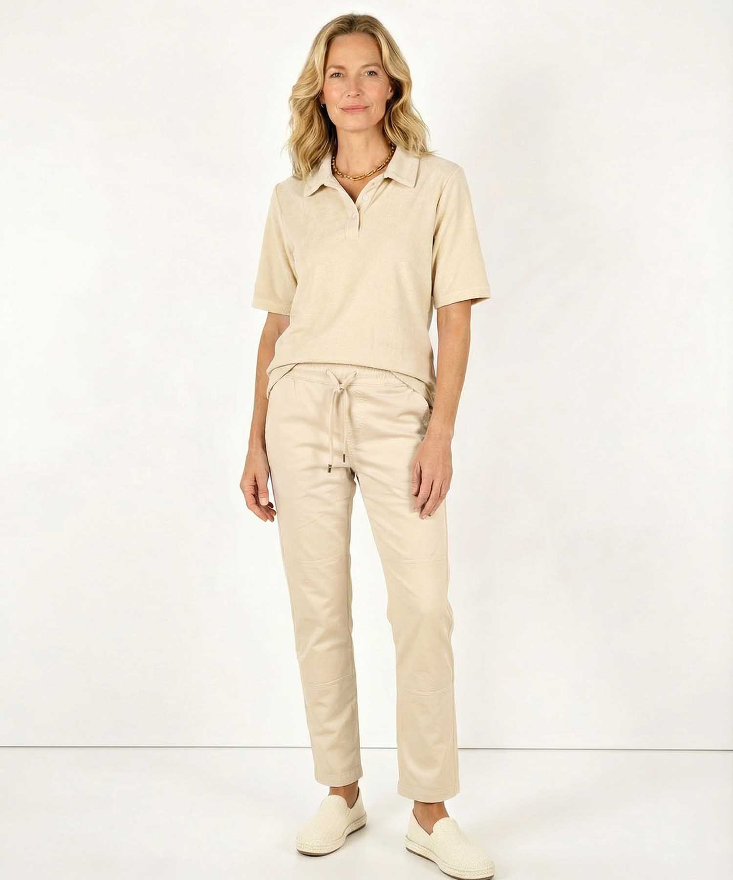 You Too Poloshirt Emma aus Frottier in Sand | Modehaus Wörmann