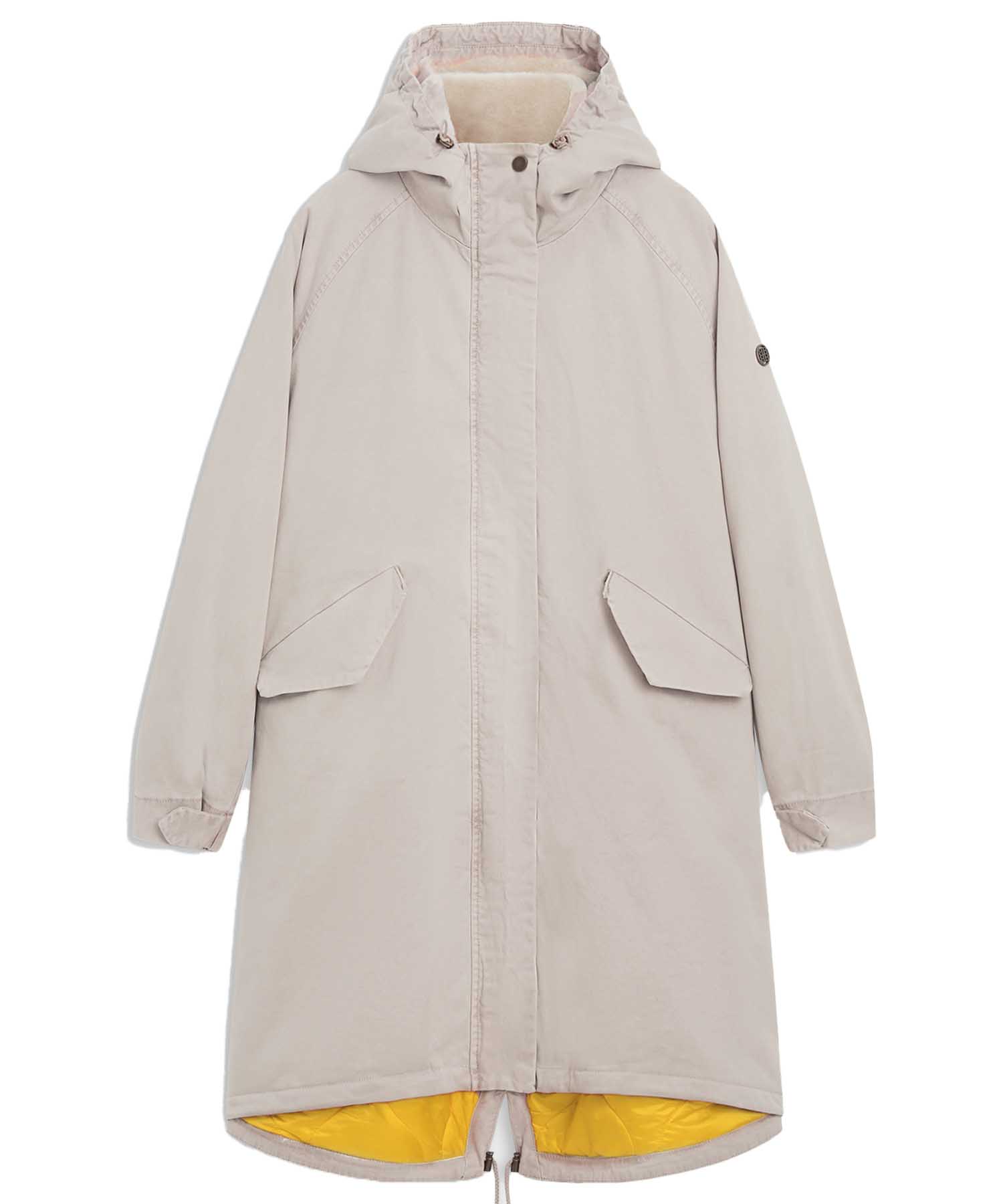 Blonde No. 8 Parka Emma in Sand mit gelbem Innenfutter