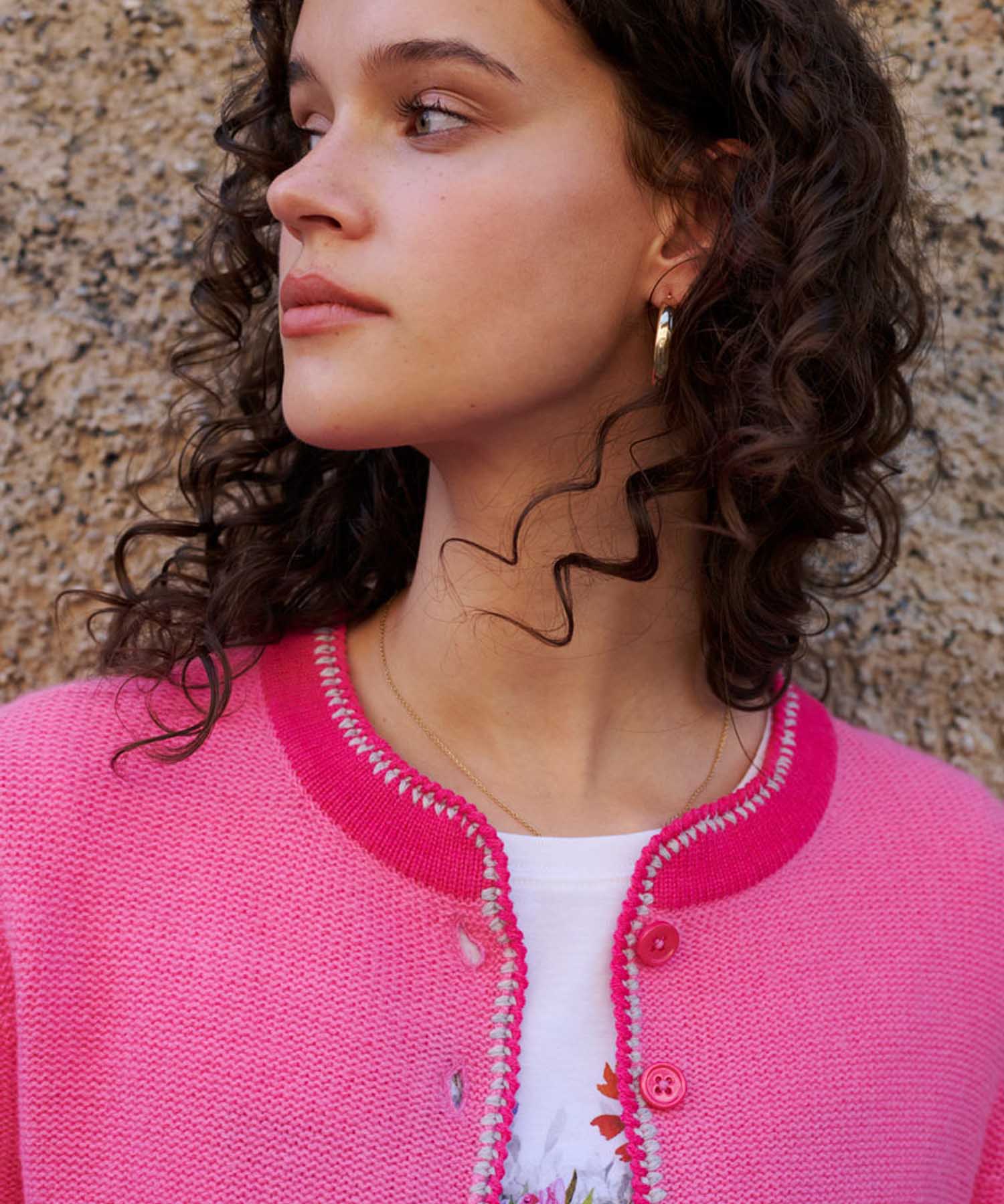 Princess goes Hollywood Cardigan aus Wolle-Cashmere in pink