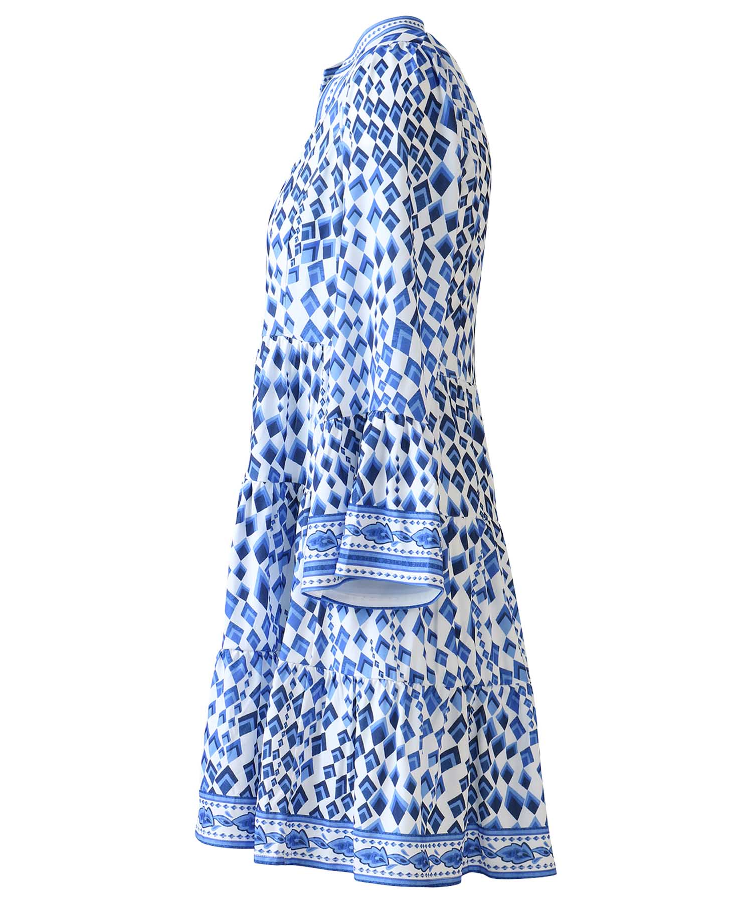 Hale Bob - Kleid Annika  | Grafischer Druck Blau | Stufenrock