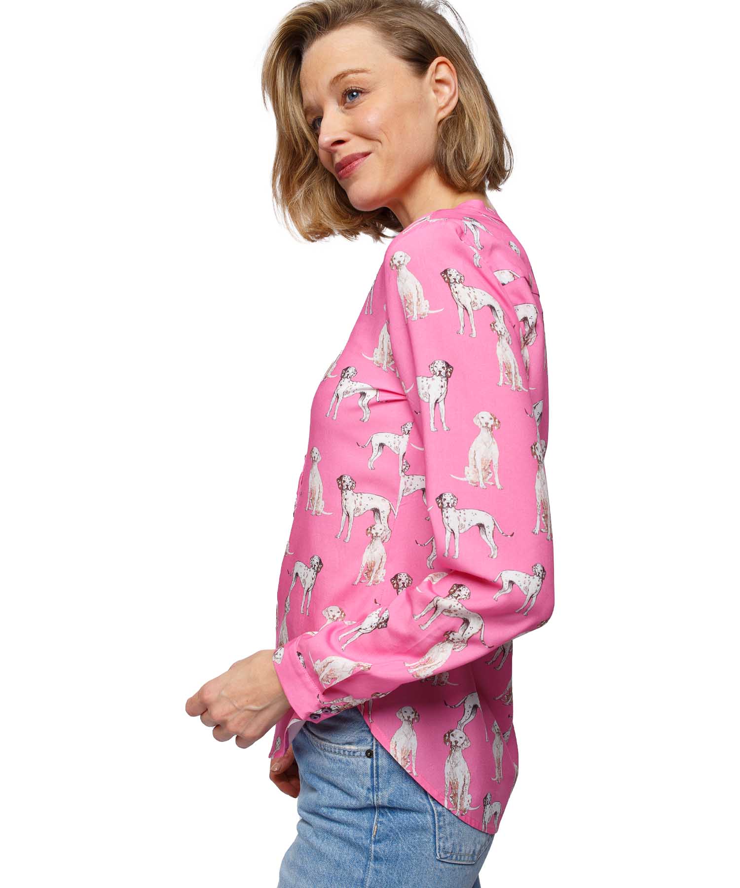 Emily van den Bergh Bluse Pink Dalmatiner