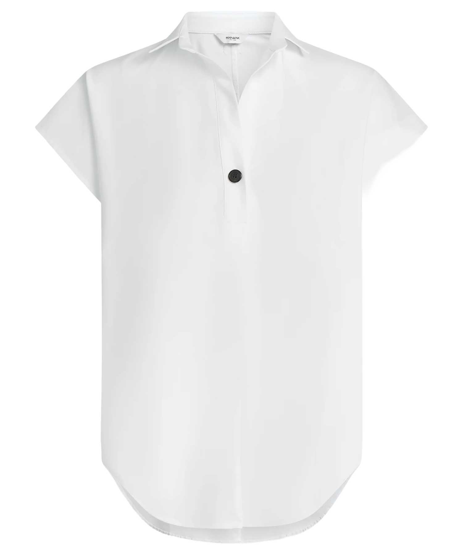 PENN&INK N.Y Bluse Lynn Weiß | Damenbluse in Travel Quality