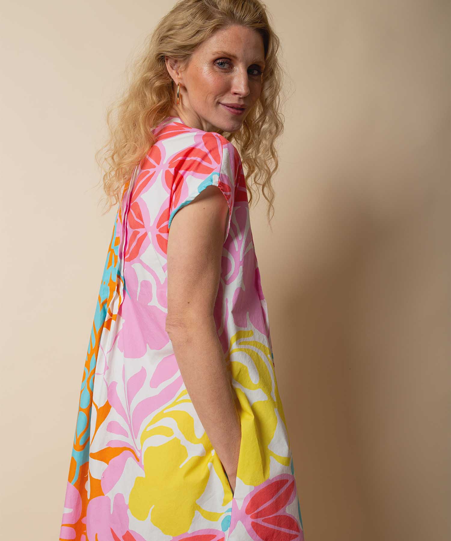 Emily van den Bergh Kleid aus reiner Baumwolle im Retro Print | Modehaus Wörmann